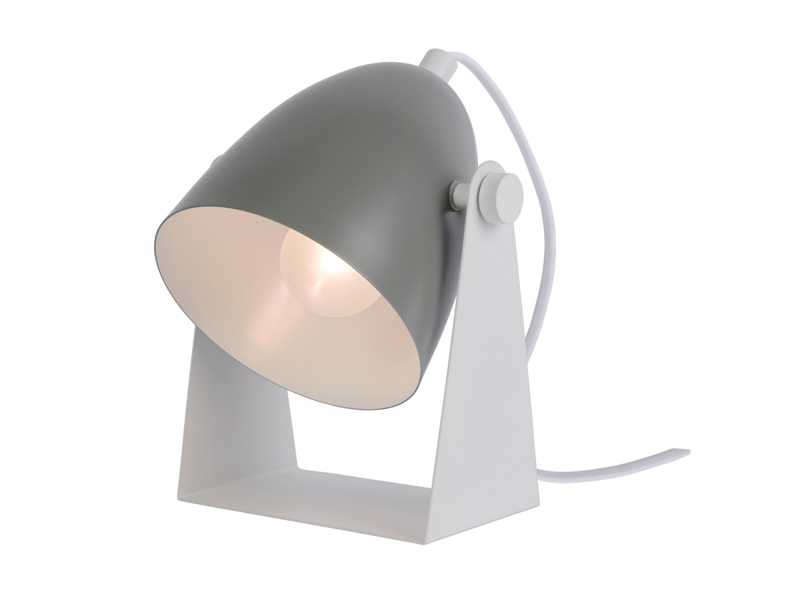 Stolní lampa Chago, šedá, E14, 20cm