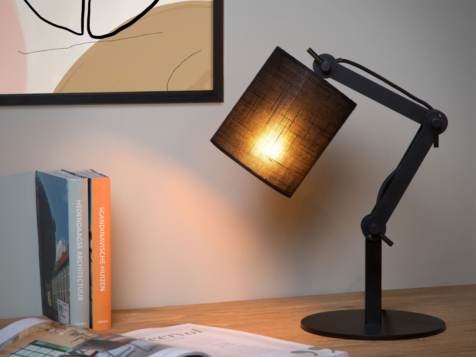 Stolní lampa Tampa černá, E27, 40cm