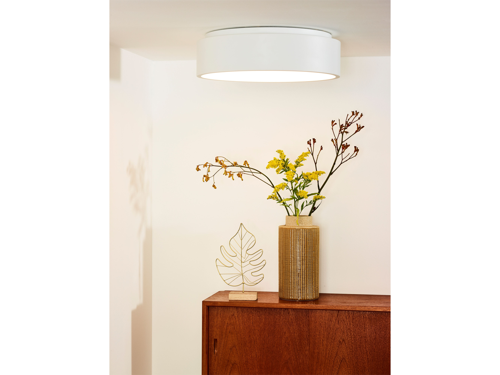 Stropní LED svítidlo Talowe bílé, 30W, 3000K, ø45,5cm