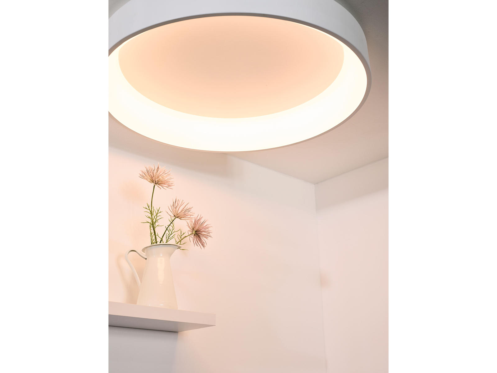 Stropní LED svítidlo Talowe bílé, 80W, 3000K, ø80cm