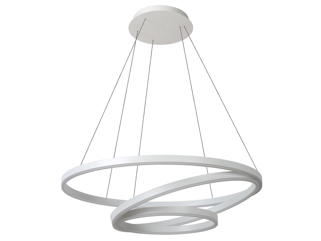Závěsné LED svítidlo Triniti bílé, 32W, 42W, 62W, 3000K, ø80cm
