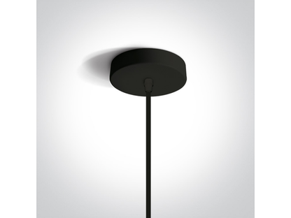 Závěsné svítidlo, černé/mosaz, E27, ø36cm, IP20