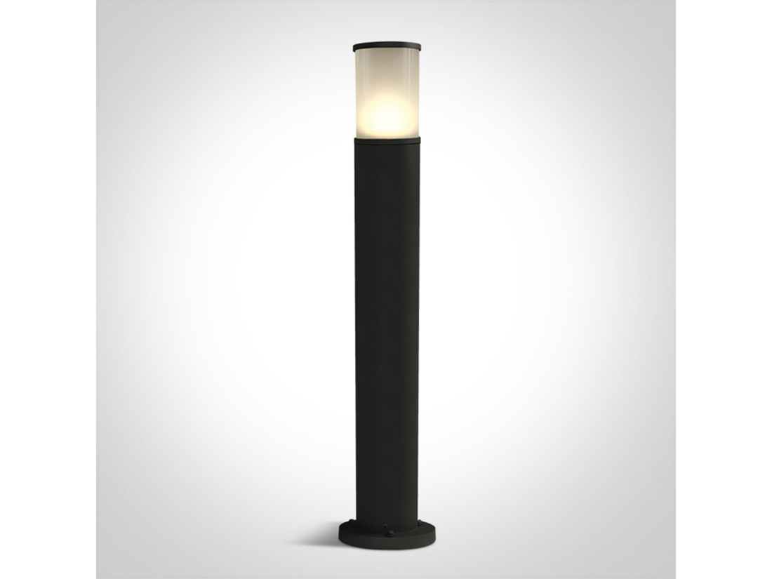 Stojací sloupkové svítidlo, černé, E27, 75cm, IP54