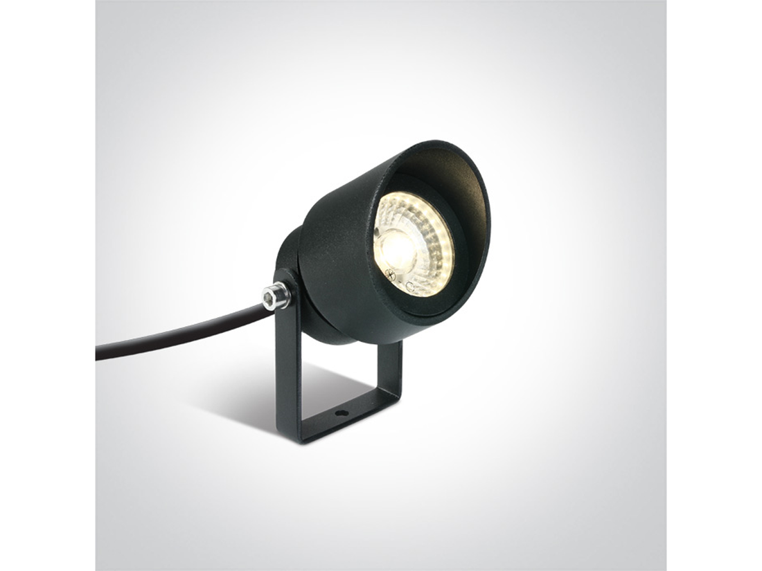 Zahradní bodové LED svítidlo, antracit, 5W, 3000K, ø6,8cm, 30°, IP65