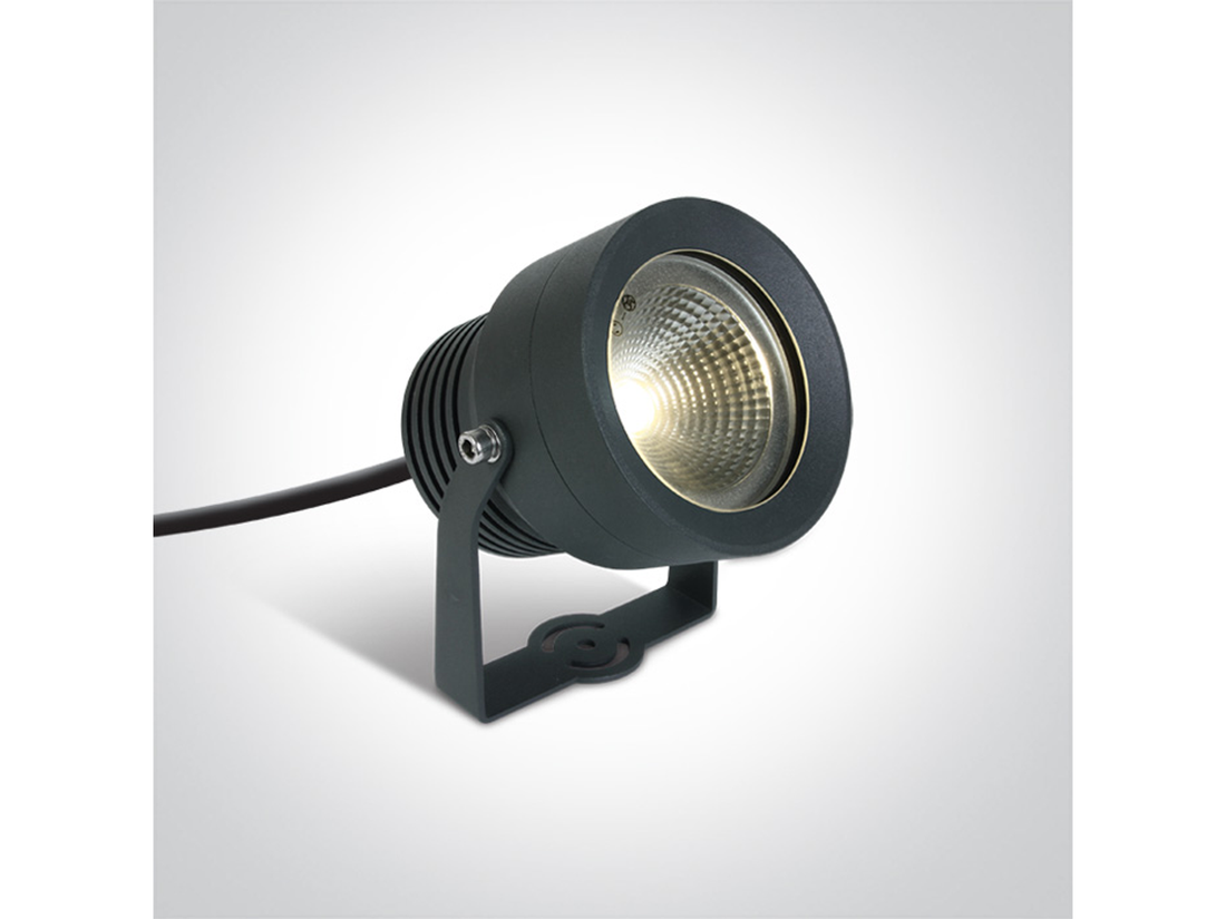 Zahradní bodové LED svítidlo, antracit, 20W, 3000K, ø11,4cm, 50°, IP65