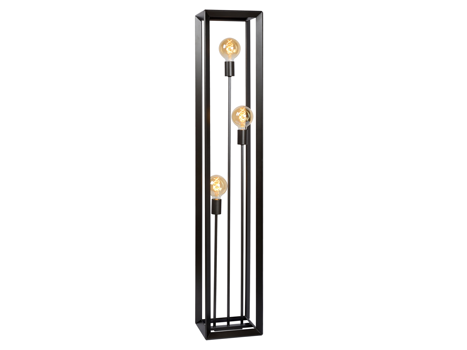 Stojací lampa Thor, šedý kov, 3xE27, 140cm