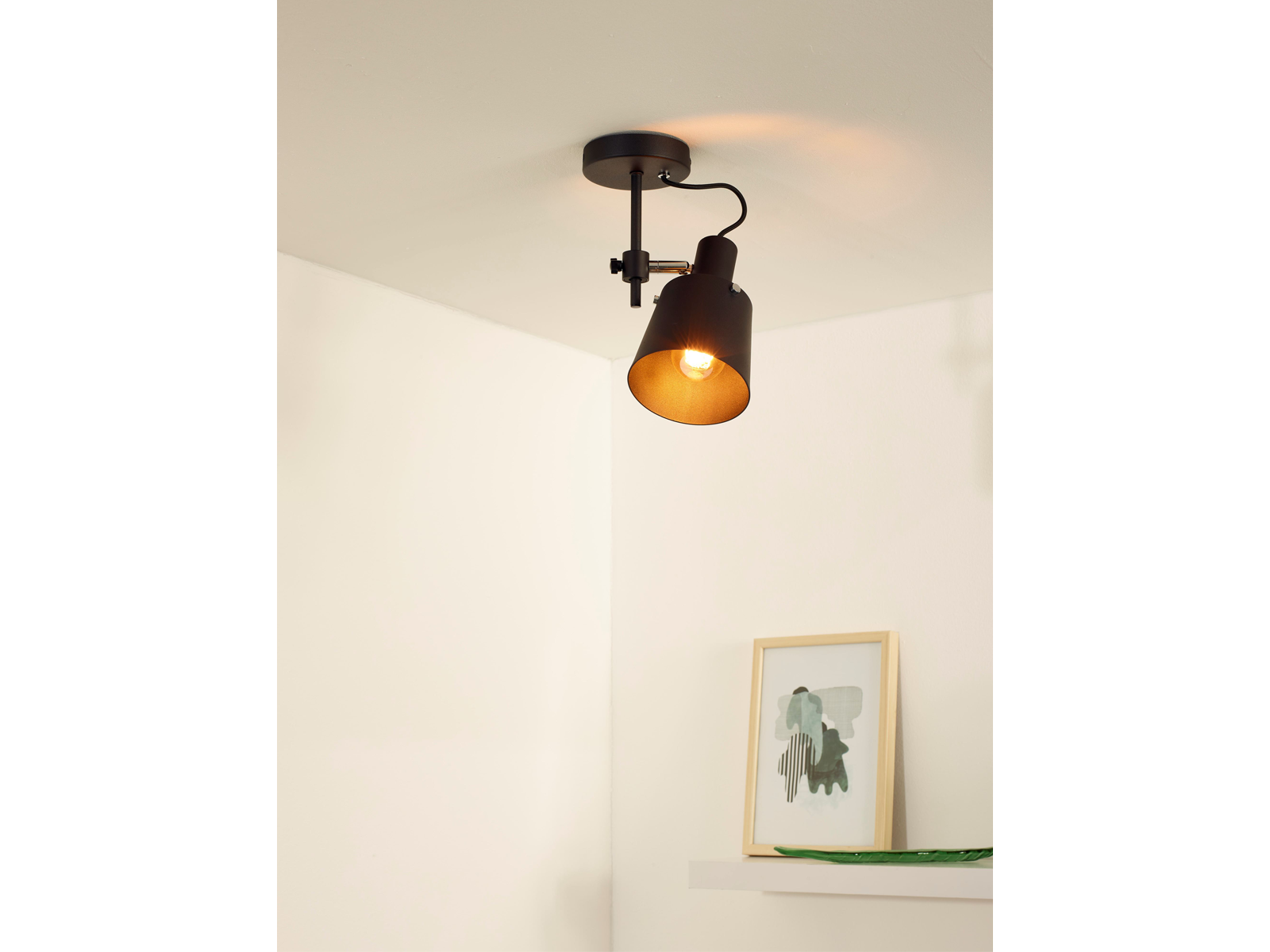 Stropní svítidlo Quinny černé, E27, 30cm