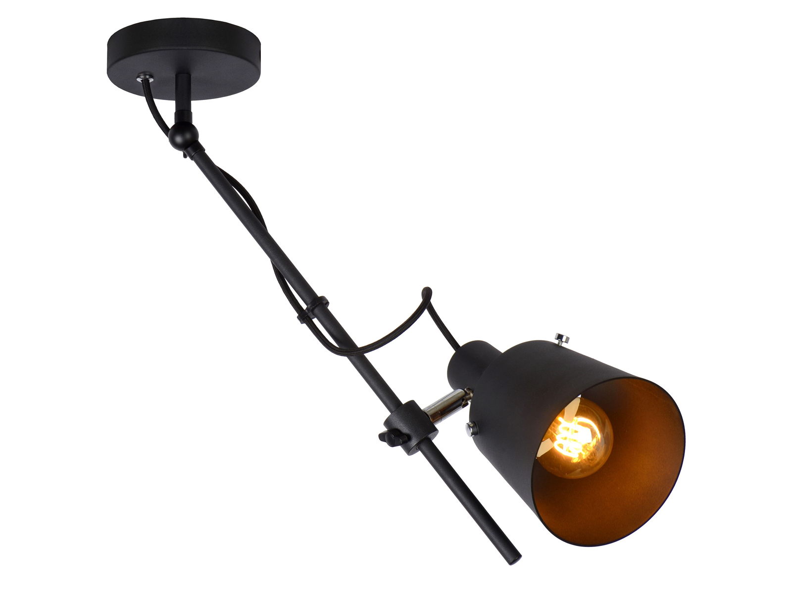 Stropní svítidlo Quinny černé, E27, 49cm