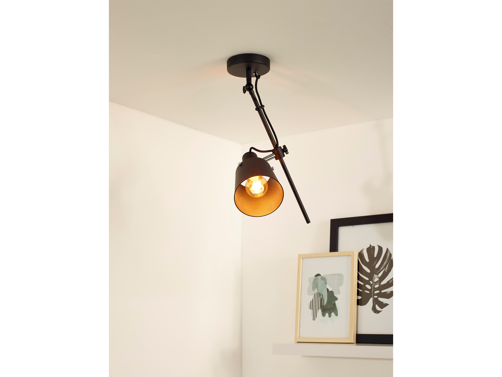 Stropní svítidlo Quinny černé, E27, 49cm