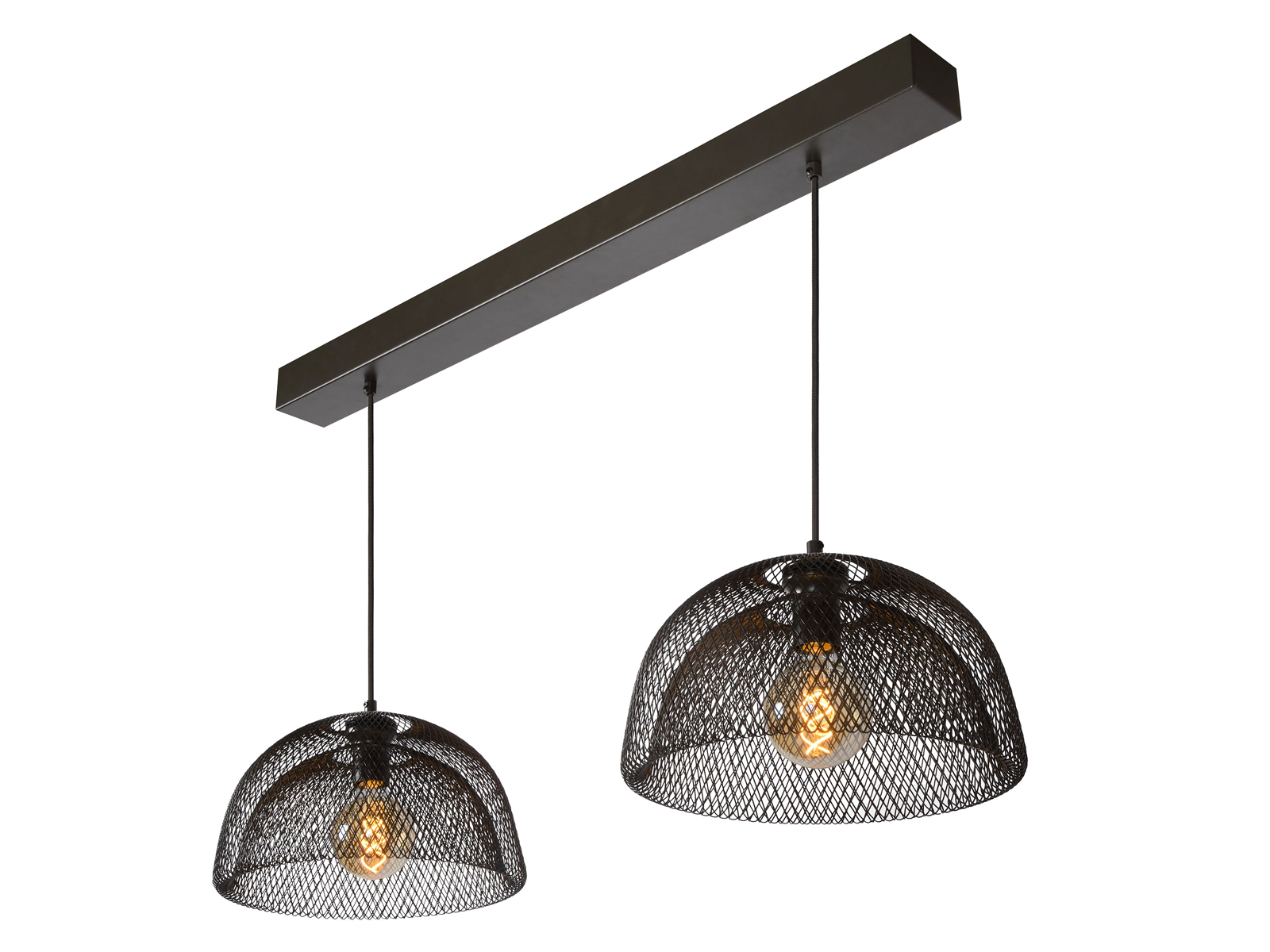 Závěsné svítidlo Mesh černé, 2xE27, 106cm