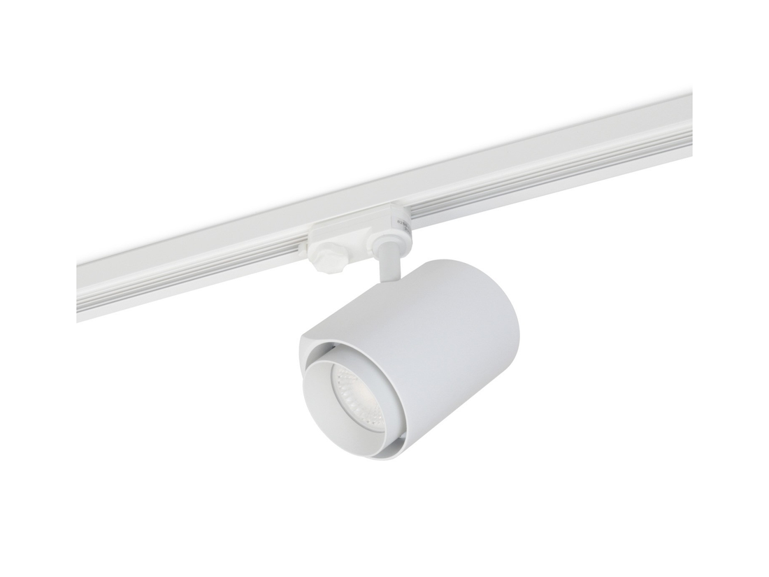 Stropní bodové LED svítidlo pro lištový systém Land, bílé, 35W, 2700K, 24°, ø10cm