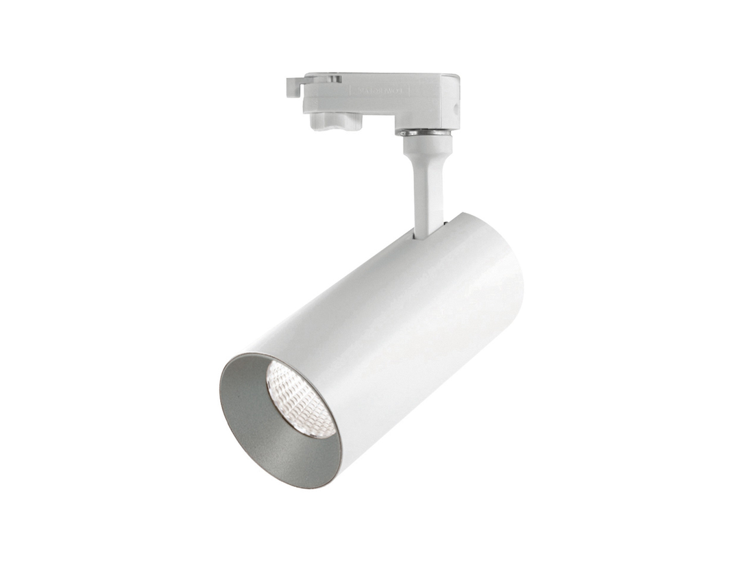 Stropní bodové LED svítidlo pro lištový systém Hidra J R, bílé, 18W, 3000K, ø7,5cm