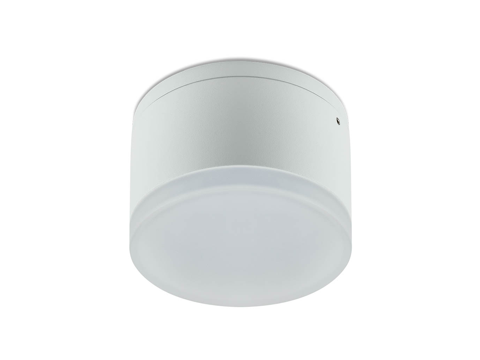 Stropní LED svítidlo Akron matně bílé, 9W, 3000K, ø10,8cm, IP54