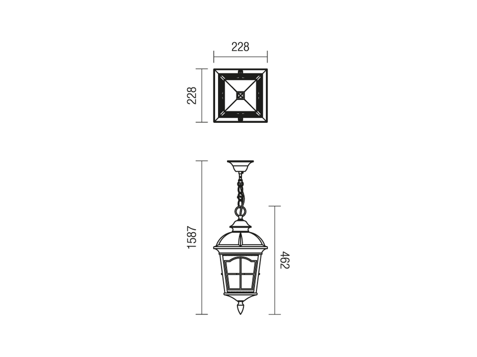 Závěsné svítidlo York černo hnědé, E27, 46,2cm