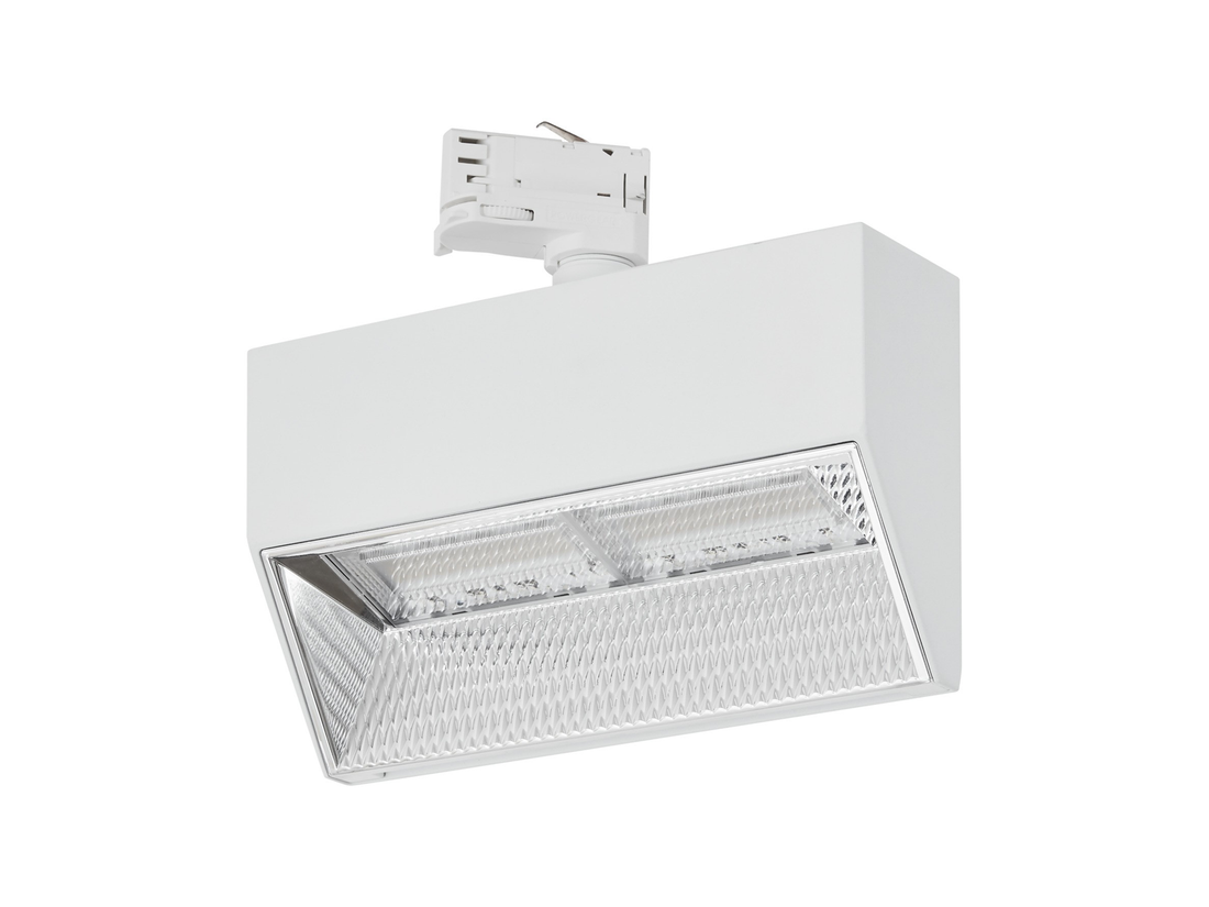 Stropní LED reflektor pro lištový systém Fall, bílý, 30/40/50W, 3000/3500/4000K, 23,7cm