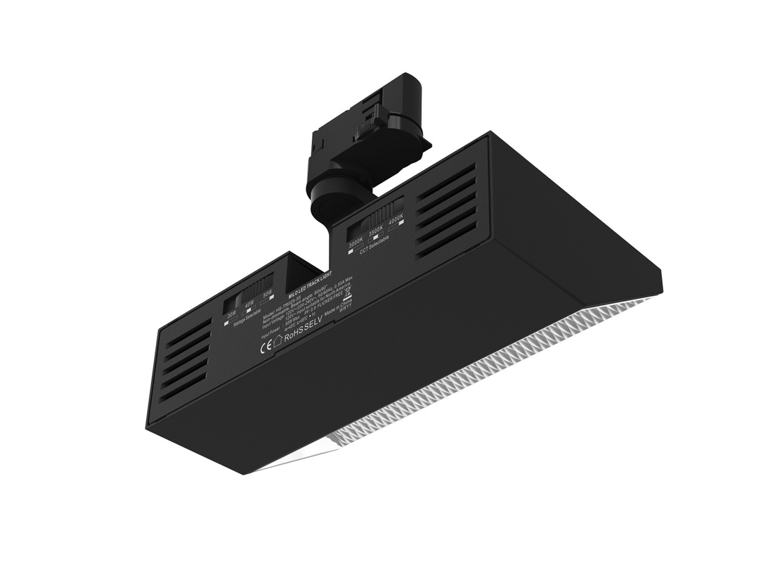 Stropní LED reflektor pro lištový systém Fall, černý, 30/40/50W, 3000/3500/4000K, 23,7cm