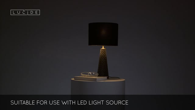 Stolní lampa Extravaganza Velvet, černá, E27, 47cm