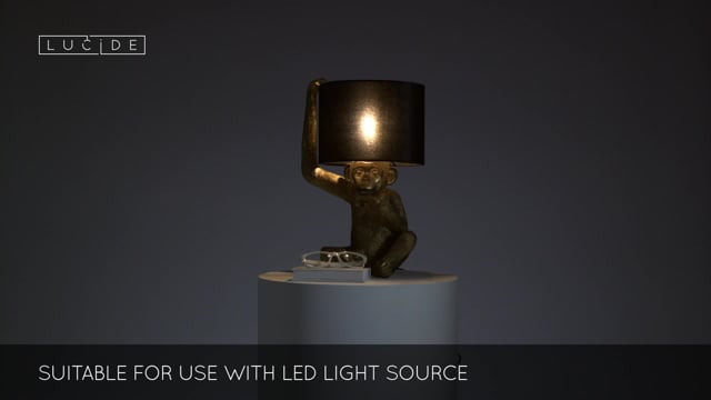 Stolní lampa Extravaganza Chimp, černá, E14, 45cm