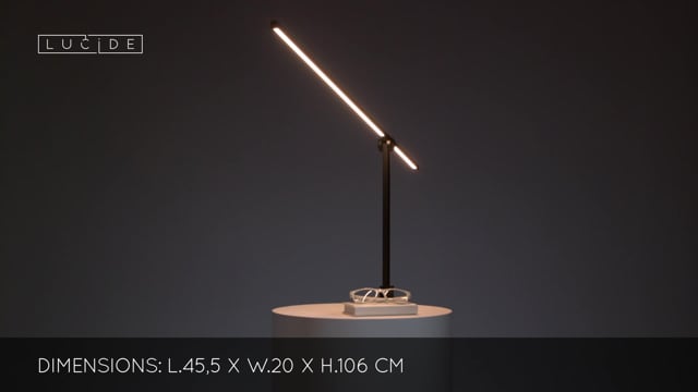 Stolní LED lampa Agena černá, 15W, 2700K, 45,5cm