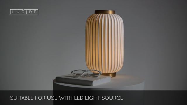 Stolní lampa Gosse mosaz, E14, 33,7cm