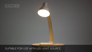 Stolní lampa Curf, bílá/přírodní, E27, 54cm