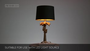 Stolní lampa Extravaganza Coconut, matně zlatá, E27, 57,5cm
