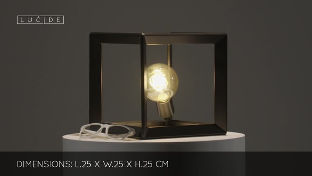 Stolní lampa Thor, šedý kov, E27, 25cm