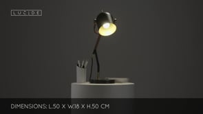 Stolní lampa Waylon, černá, E27, 52,5cm