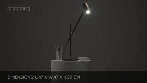 Stolní lampa Philine, černá, GU10, 50cm
