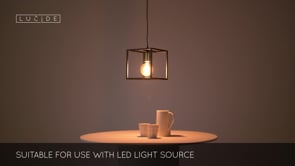 Závěsné svítidlo Ruben, černé, E27, 22cm