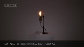 Stolní lampa Malcolm, matně zlatá, E27, 39,5cm
