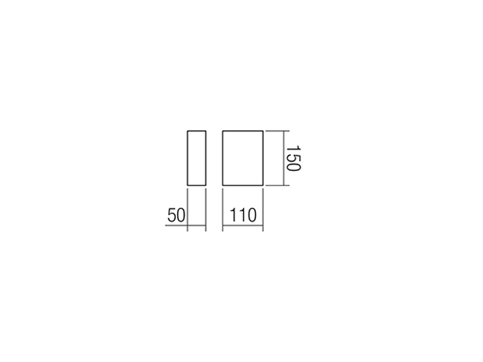 Nástěnné LED svítidlo Match matně černé, 6,7W, 3000K, 15cm