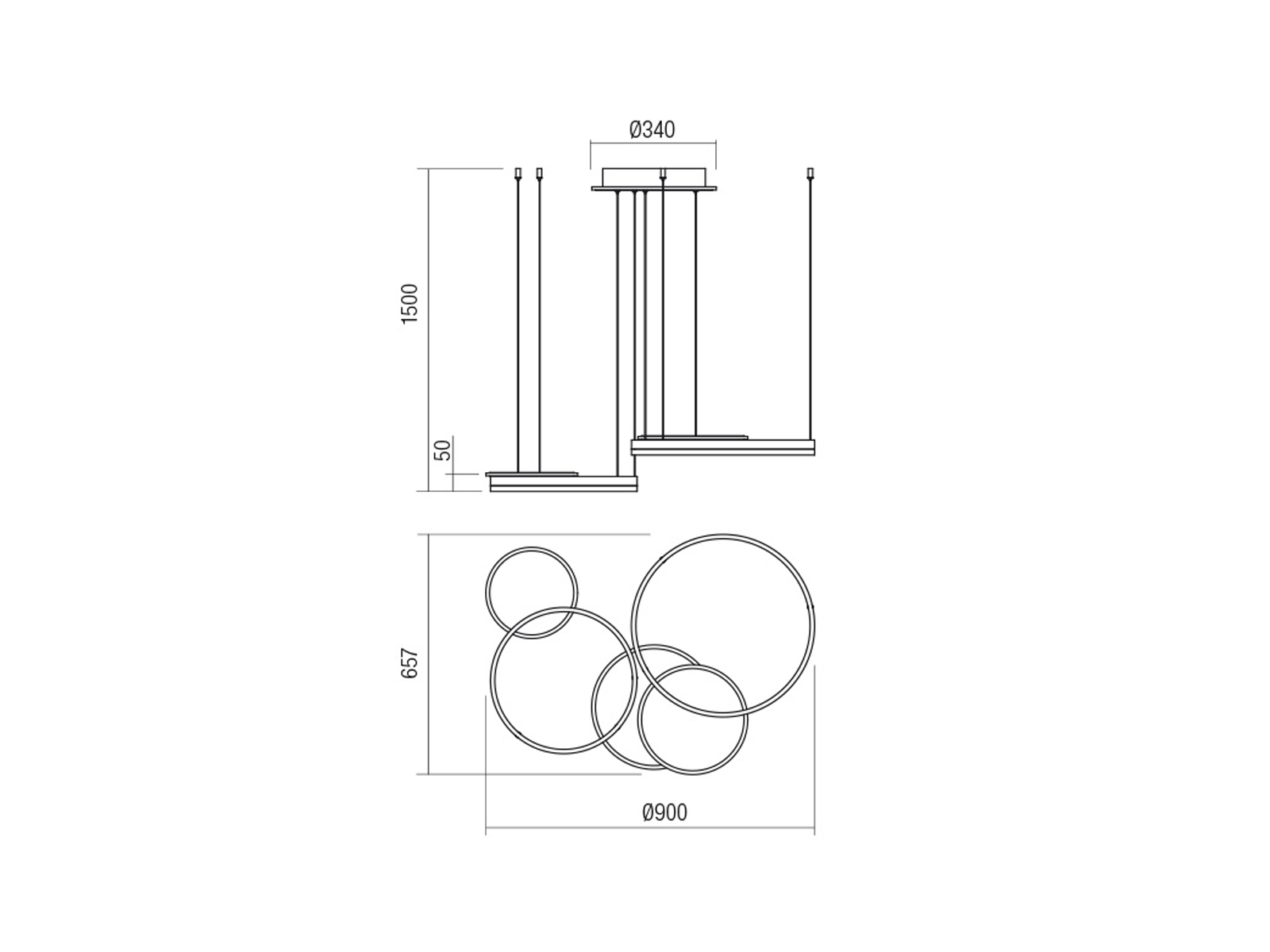 Závěsné LED svítidlo stmívatelné Sigua matně zlaté, 99W, 3000K, ø90cm