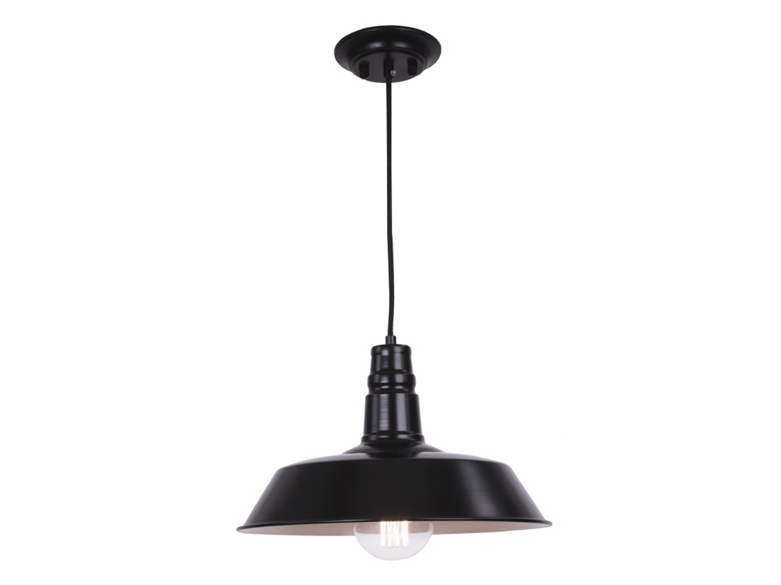 Závěsné svítidlo černé, 1xE27, ø36cm
