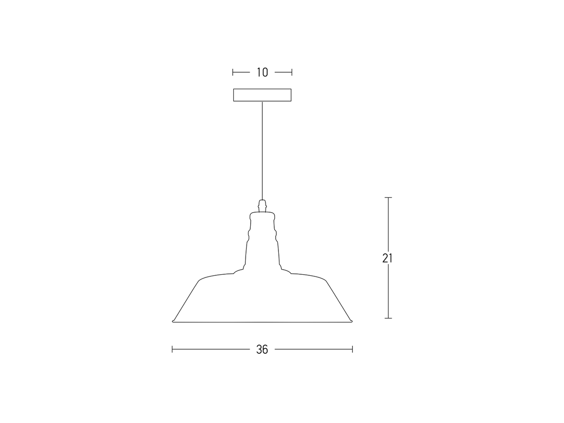 Závěsné svítidlo černé, 1xE27, ø36cm