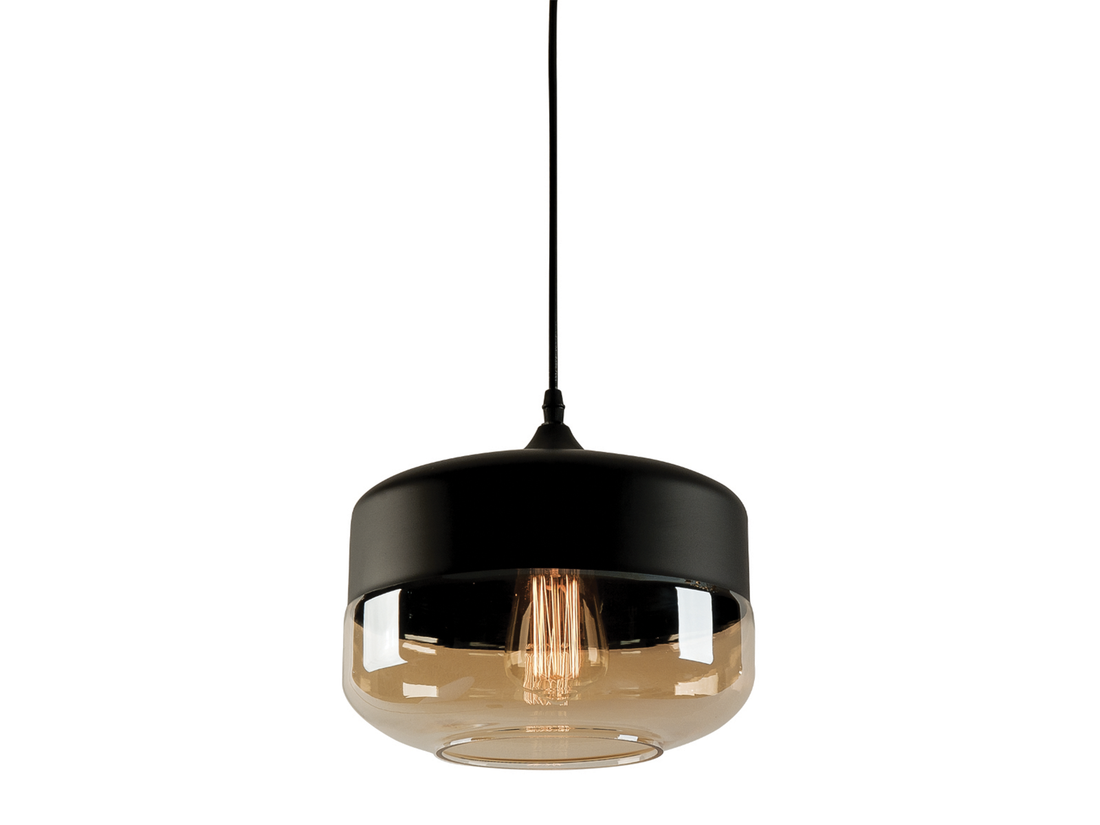 Závěsné svítidlo černé/champagne, 1xE27, 23cm