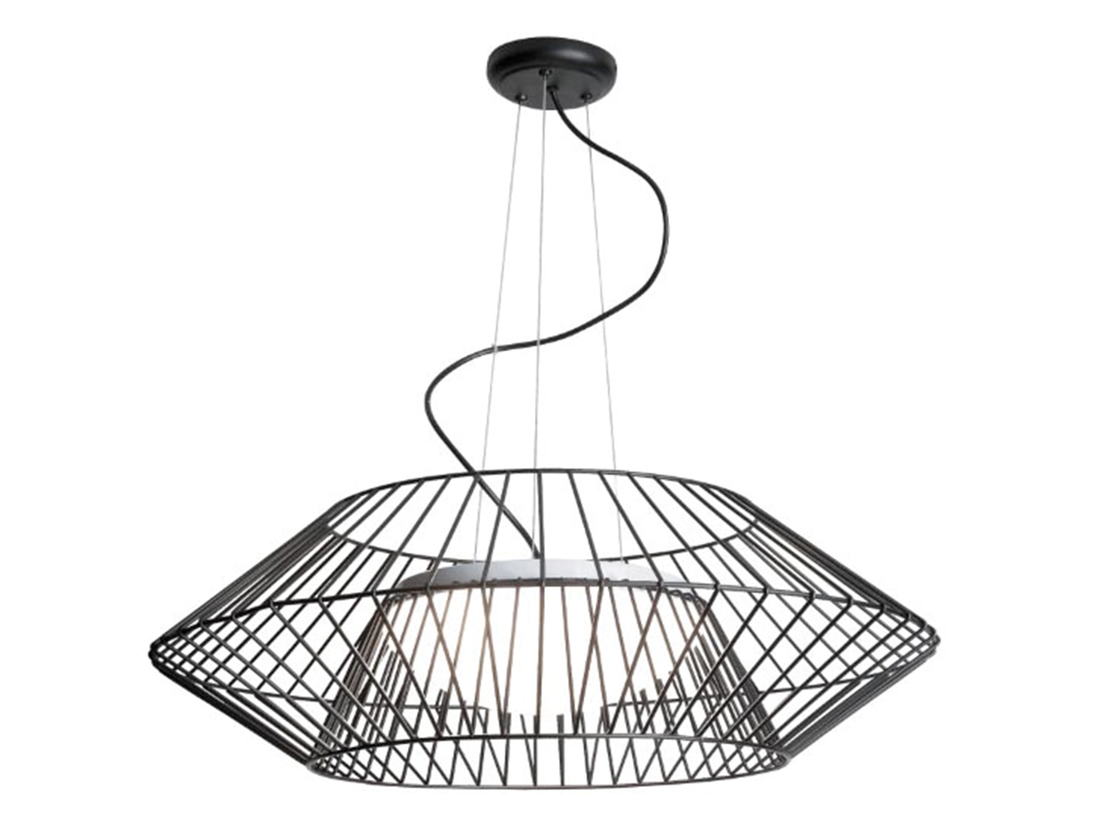 Závěsné svítidlo černé, 3xE27, ø65cm