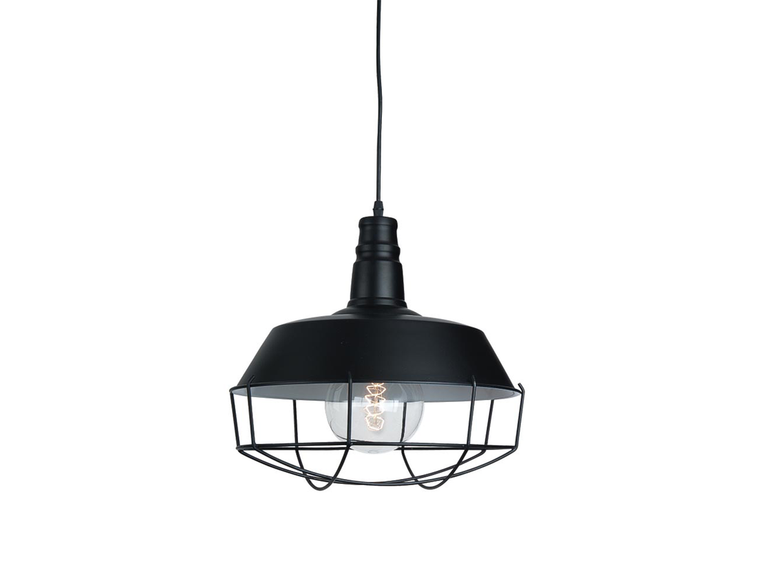 Závěsné svítidlo černé, 1xE27, ø36cm