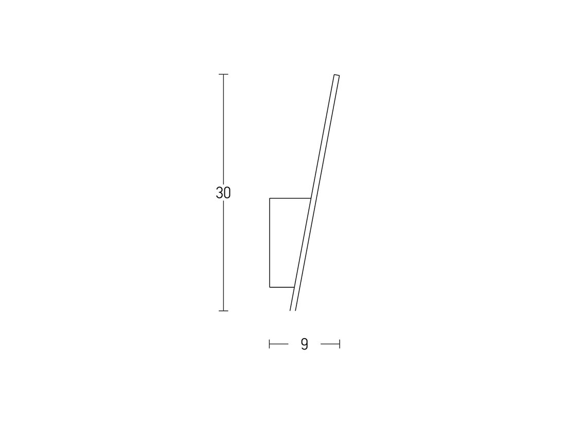 Nástěnné LED svítidlo bílé, 6W, 3000K, 30cm