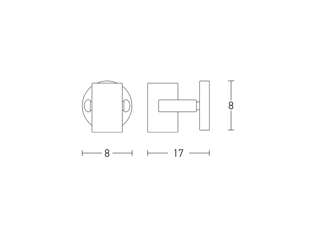 Nástěnné svítidlo matně černé, 1xGU10, 8cm