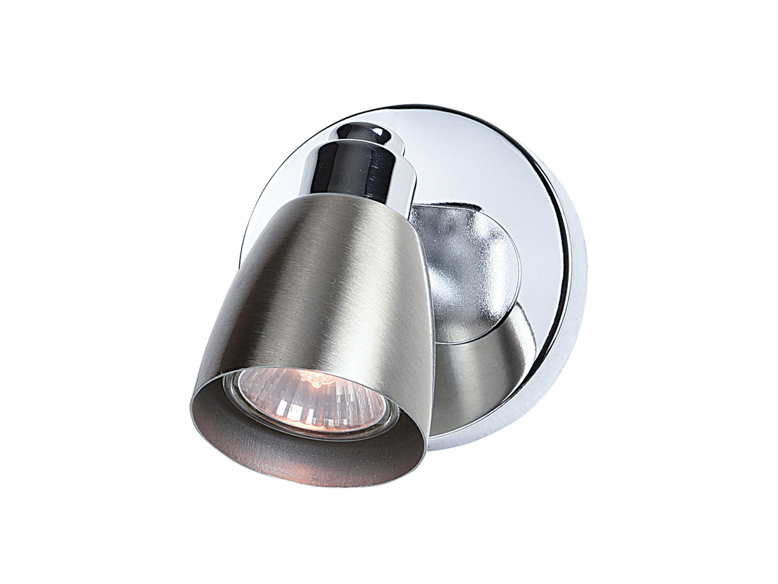 Nástěnné svítidlo matný nikl, 1xGU10, 12cm