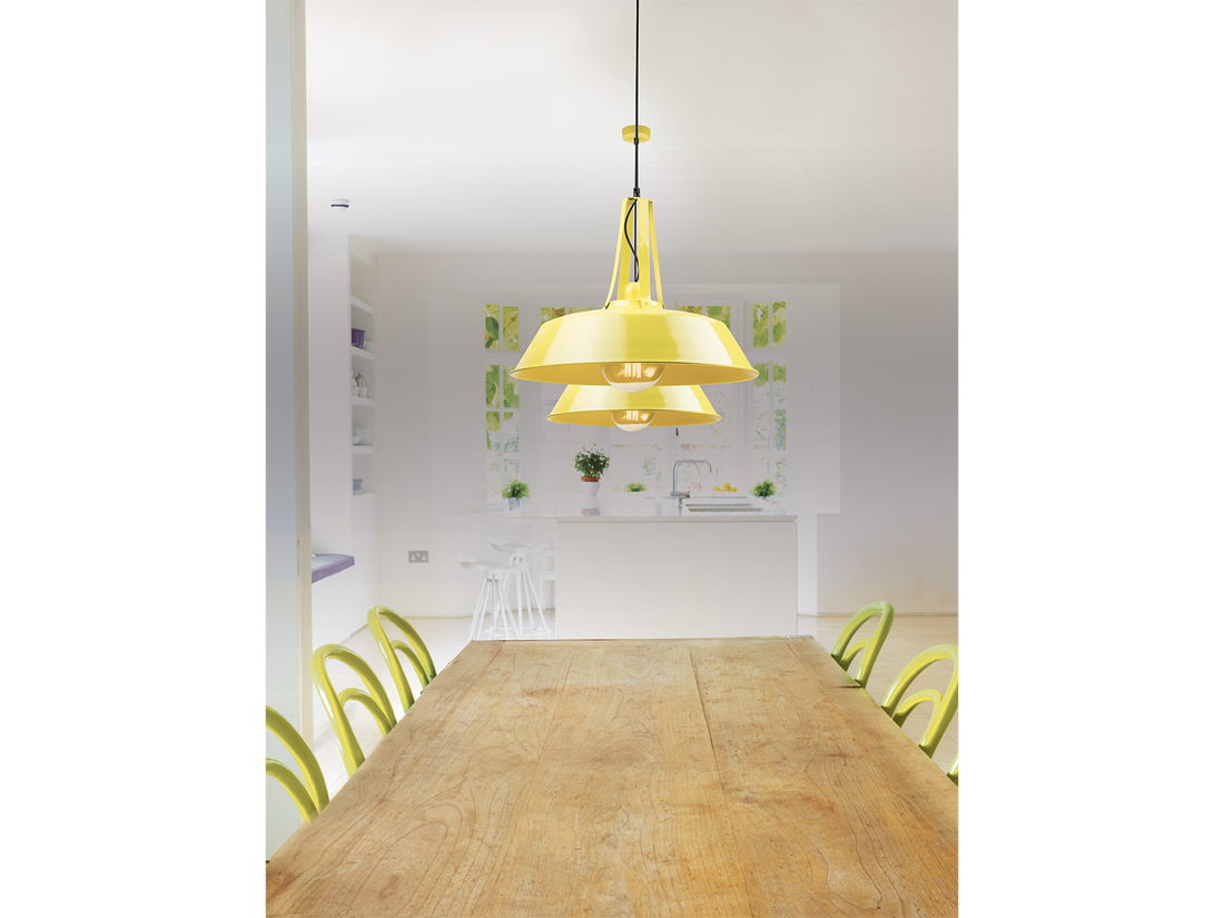 Závěsné svítidlo žluté, 1xE27, ø46cm