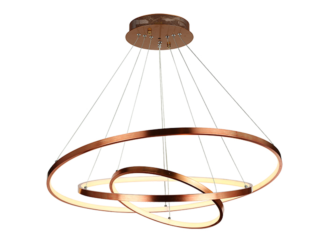 Závěsné LED svítidlo měděné, 135W, 3000K, 80cm