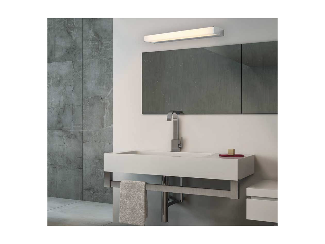 Koupelnové nástěnné LED svítidlo chrom, 16W, 3000K, 55cm