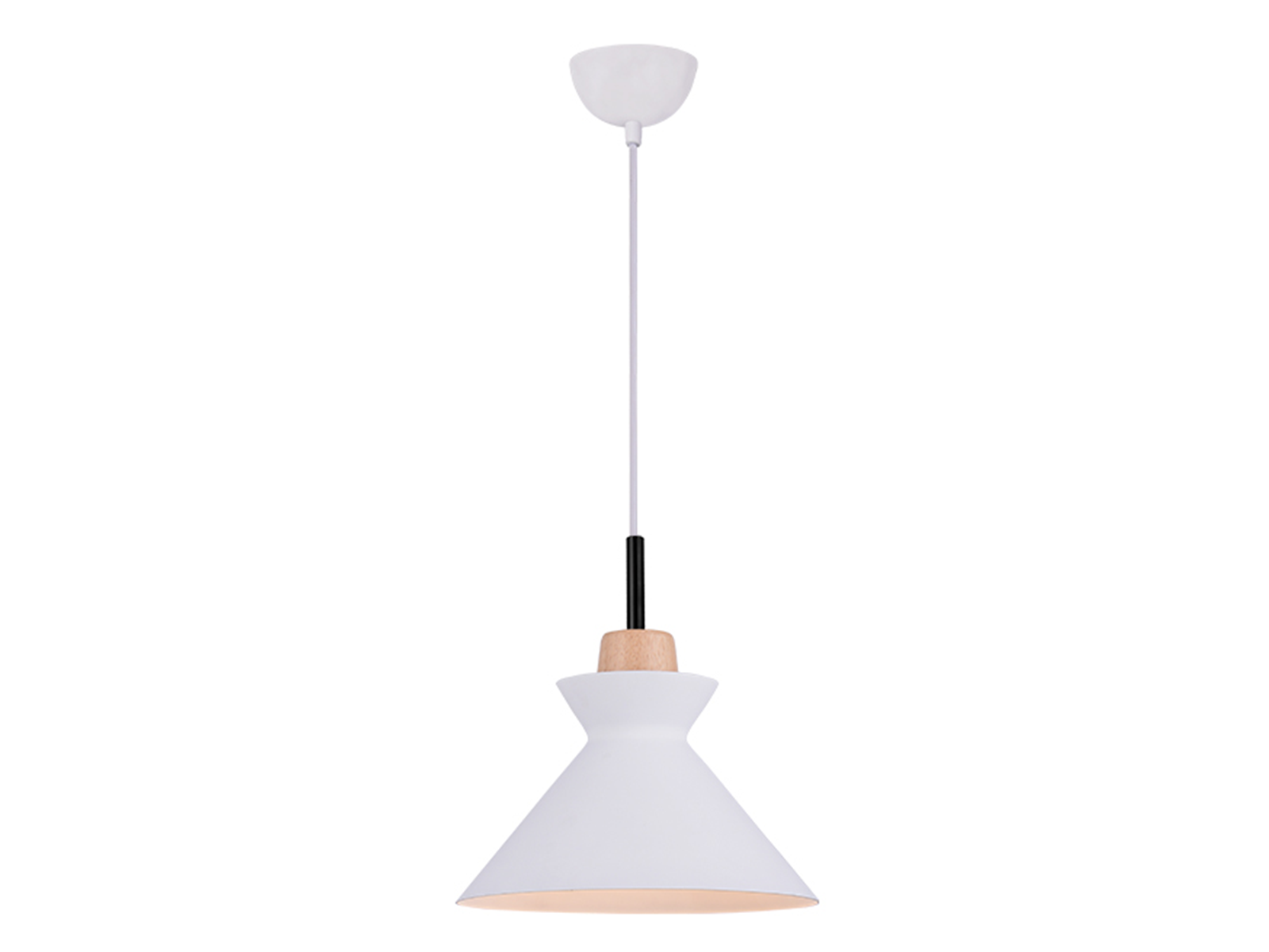 Závěsné svítidlo matně bílé, 1xE27, ø25cm