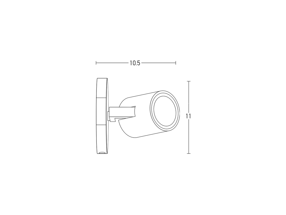 Nástěnné svítidlo matně bílé, 1xGU10, 11cm