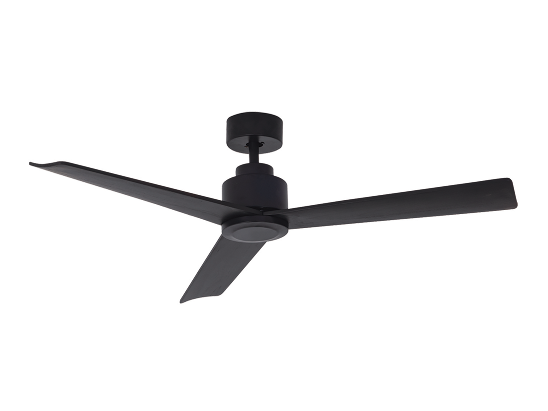 Stropní AC ventilátor, matně černý, ø132cm