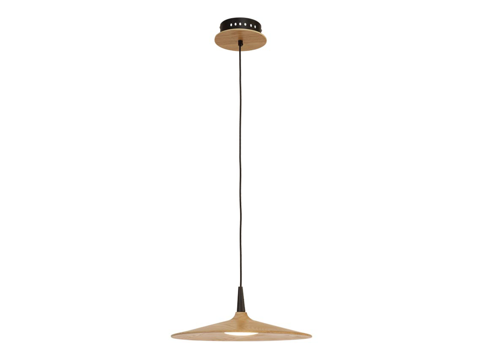 Závěsné LED svítidlo dřevo, 8W, 3000K, 25cm
