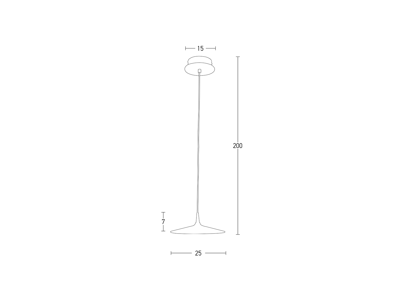 Závěsné LED svítidlo dřevo, 8W, 3000K, 25cm