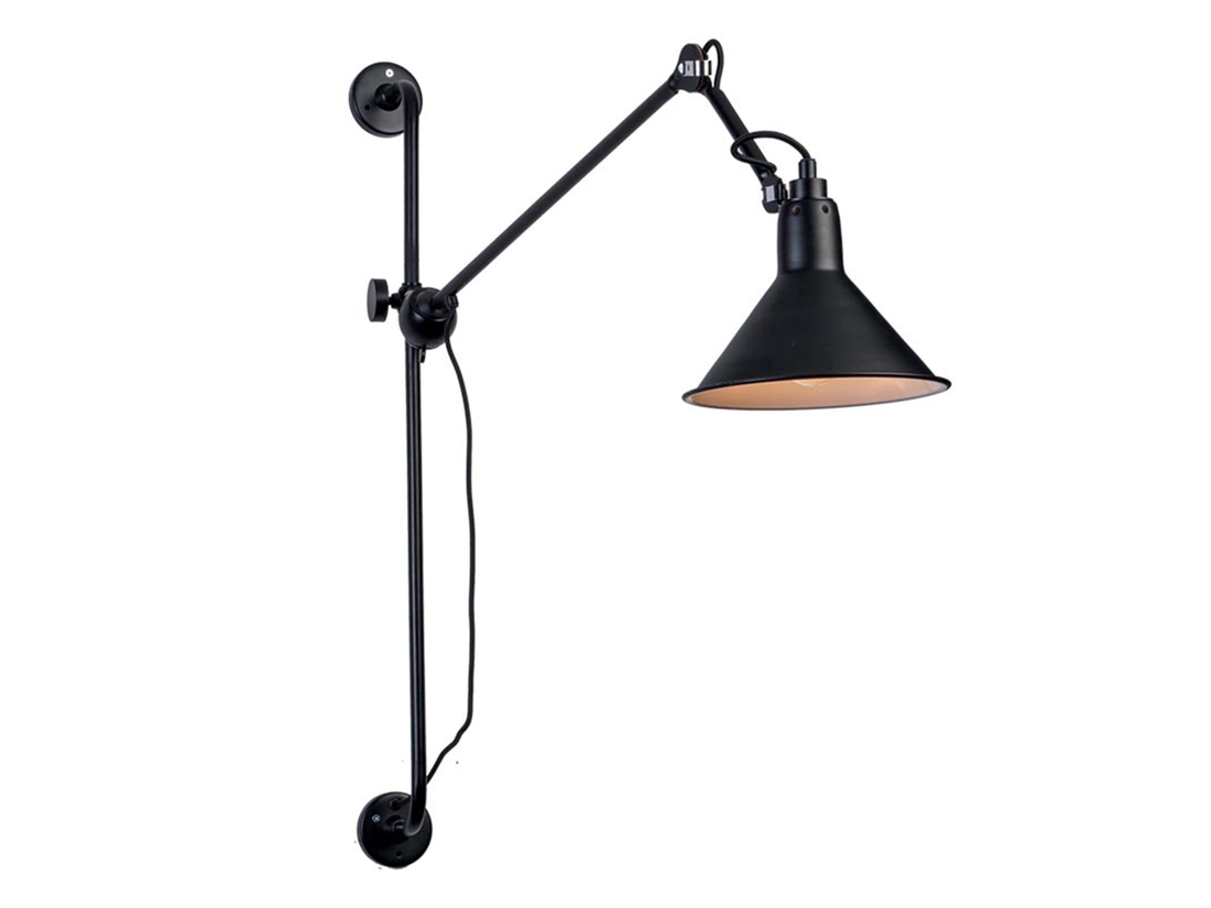 Nástěnné svítidlo černé, 1xE27, 85cm